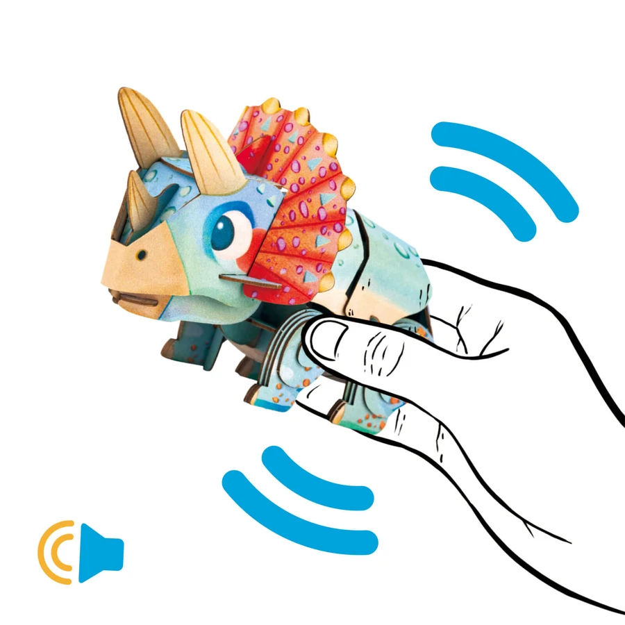 3D-Sound-Puzzle - Triceratops, Build 'n' Sound