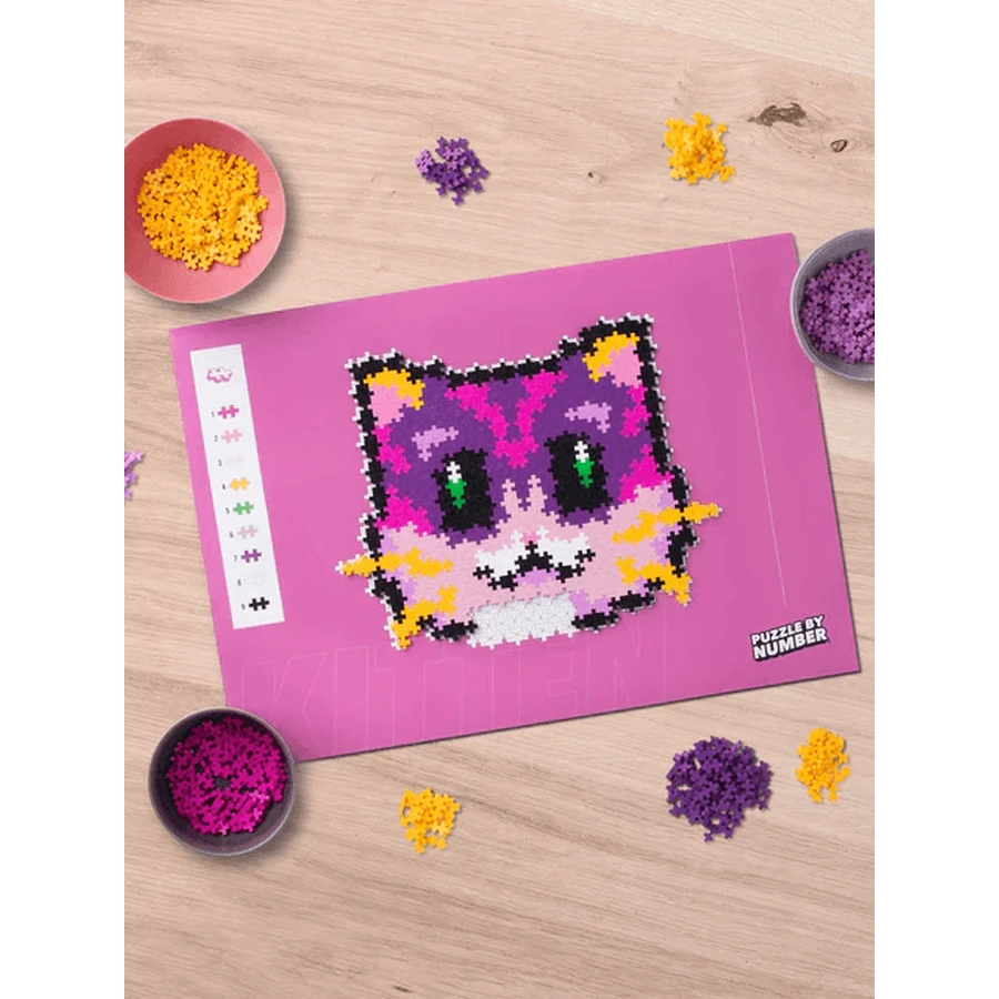 Plus-Plus Zahlenpuzzle, 500 Teile, Kätzchen