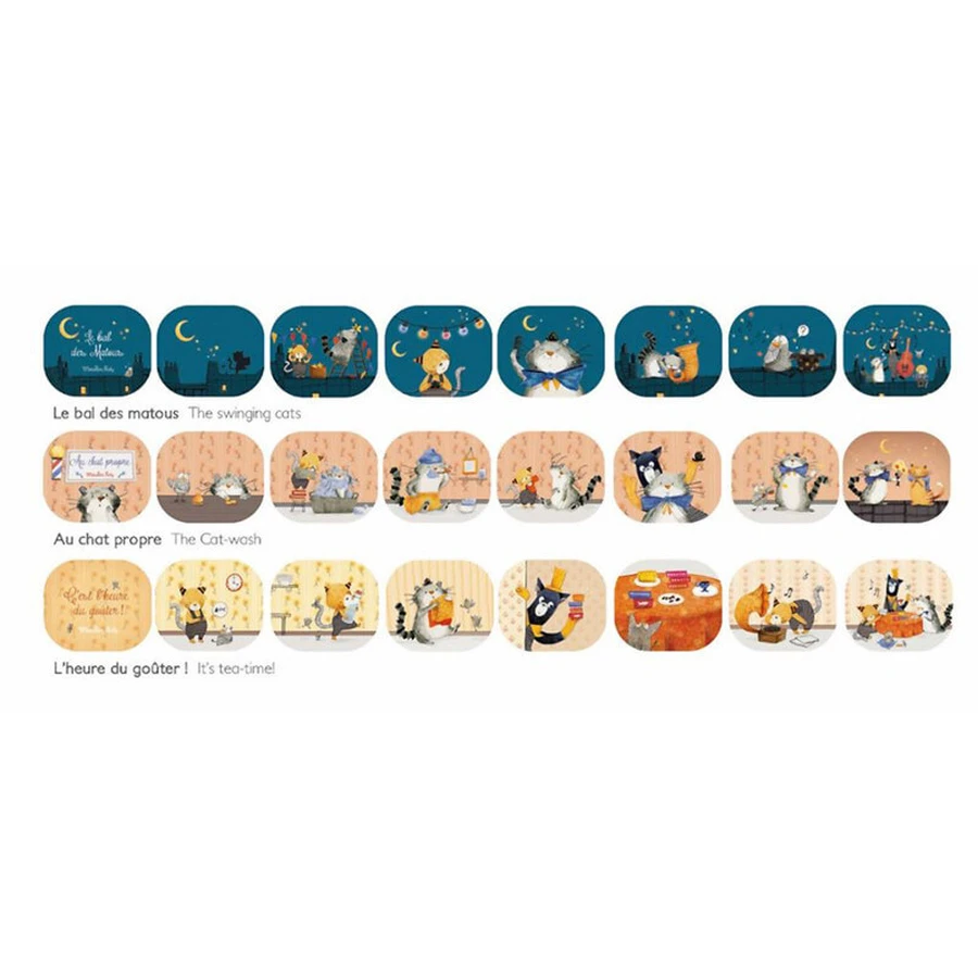 Lanterne d'histoire des chats Moustaches, Moulin Roty
