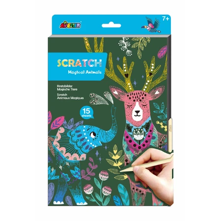 A4 Scratch off set - Animaux magiques