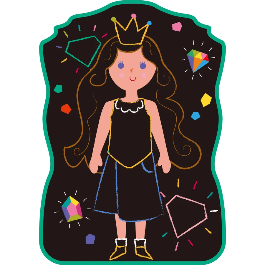 Tragbares Kreidezeichen-Set, Haku Yoka - Dress up Princess