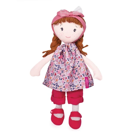 Poupée Capucine, 36 cm, textile, rouge