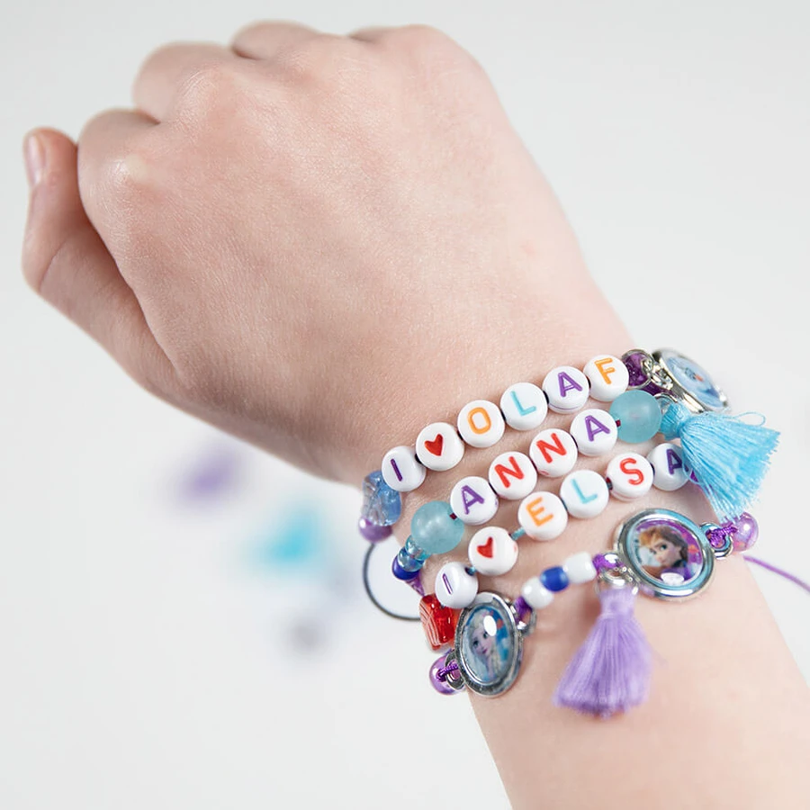 Kreatywny zestaw bransoletek DIY z literami Disney Frozen: ceny i cechy