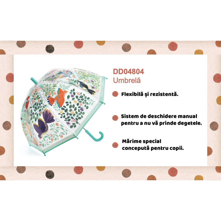 Djeco Regenschirm Blumen und Vögel