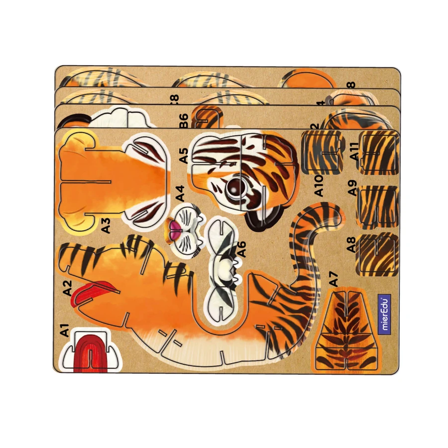 3D-Sound-Puzzle - Tiger, Build 'n' Sound