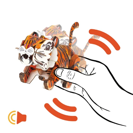 3D-Sound-Puzzle - Tiger, Build 'n' Sound