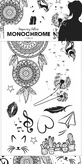 Schwarze und weiße Tattoos