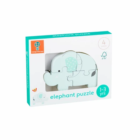 Elefantenpuzzle aus Holz, Orange Tree Toys