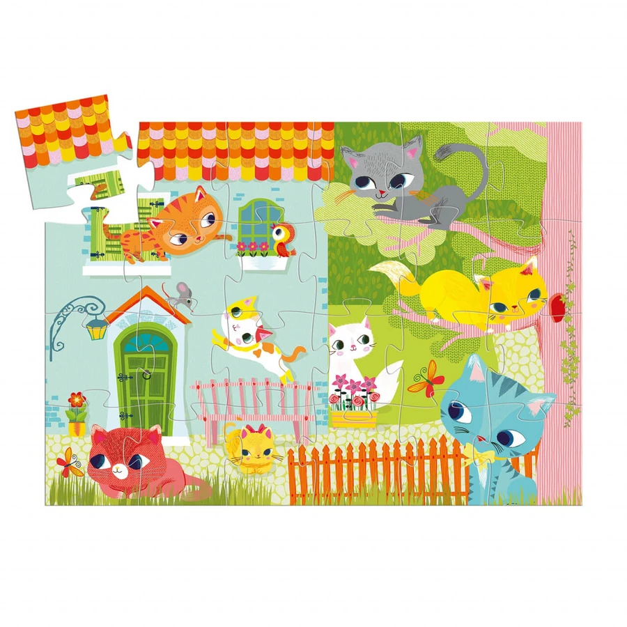 Puzzel Djeco Speelse katten