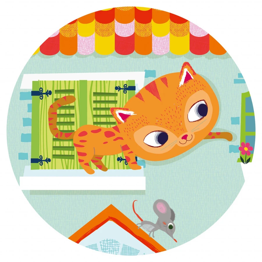 Puzzel Djeco Speelse katten