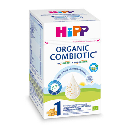 Lapte praf Bio formulă de început Organic Combiotic 1, 0 luni, 800gr, Hipp 