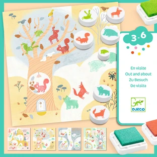 Jeu de tampons créatifs Djeco, Animaux de la forêt