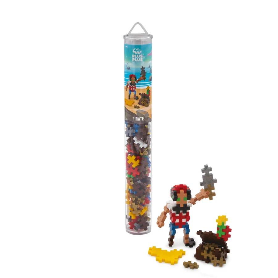 Juego de construcción Plus-Plus, tubo de 100 piezas, Pirat