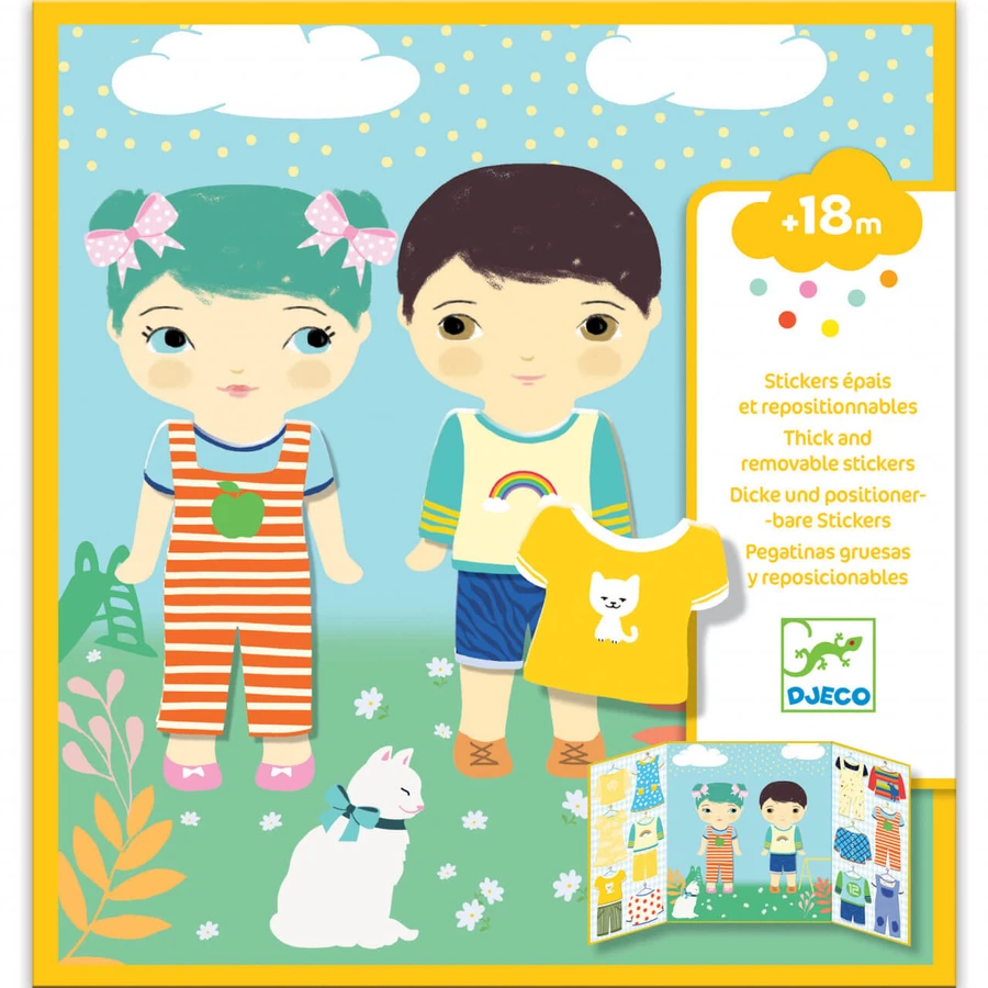 Djeco, Repositionable stickers, Learning to dress up