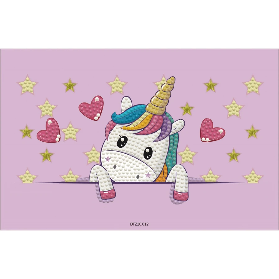Set creativ 5 in 1, Unicorn, pictura cu diamante