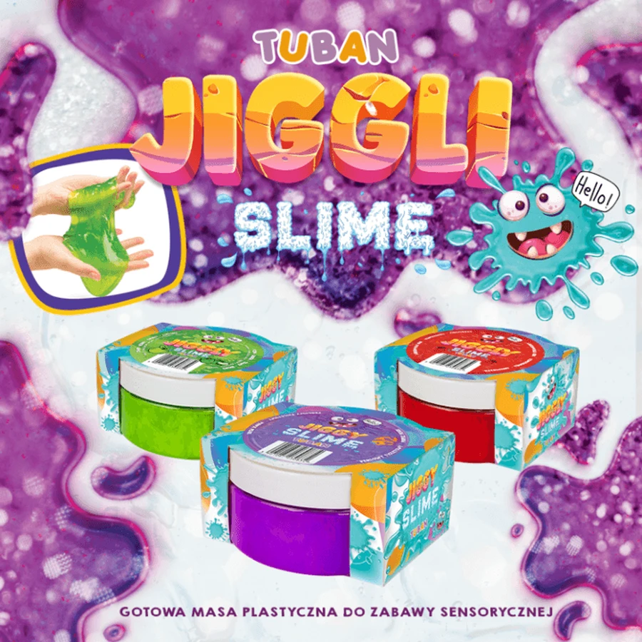Slime in JIGGLY SLIME tin - blueberries, 100 g