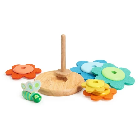 Montessori Toy Tower fiori e farfalle, Djeco