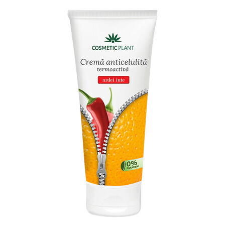 Crema anticelulítica termoactiva con extracto de guindilla y Caffeisilan C2, 200 ml, Cosmetic Plant