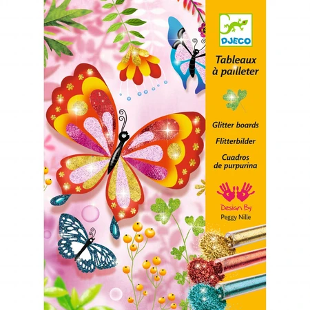 Farfalle glitterate gioco creativo