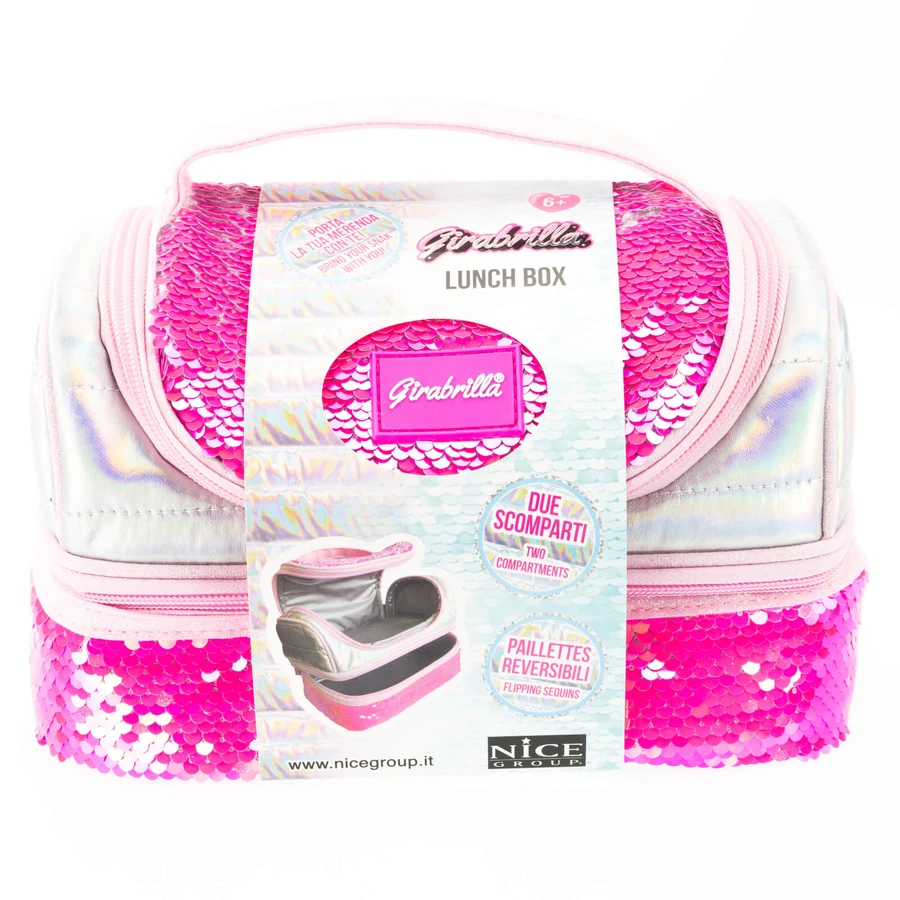 Girabrilla Lunchbox - gesteppte Thermobox mit Wendepailletten und wasserdichtem Innenleben
