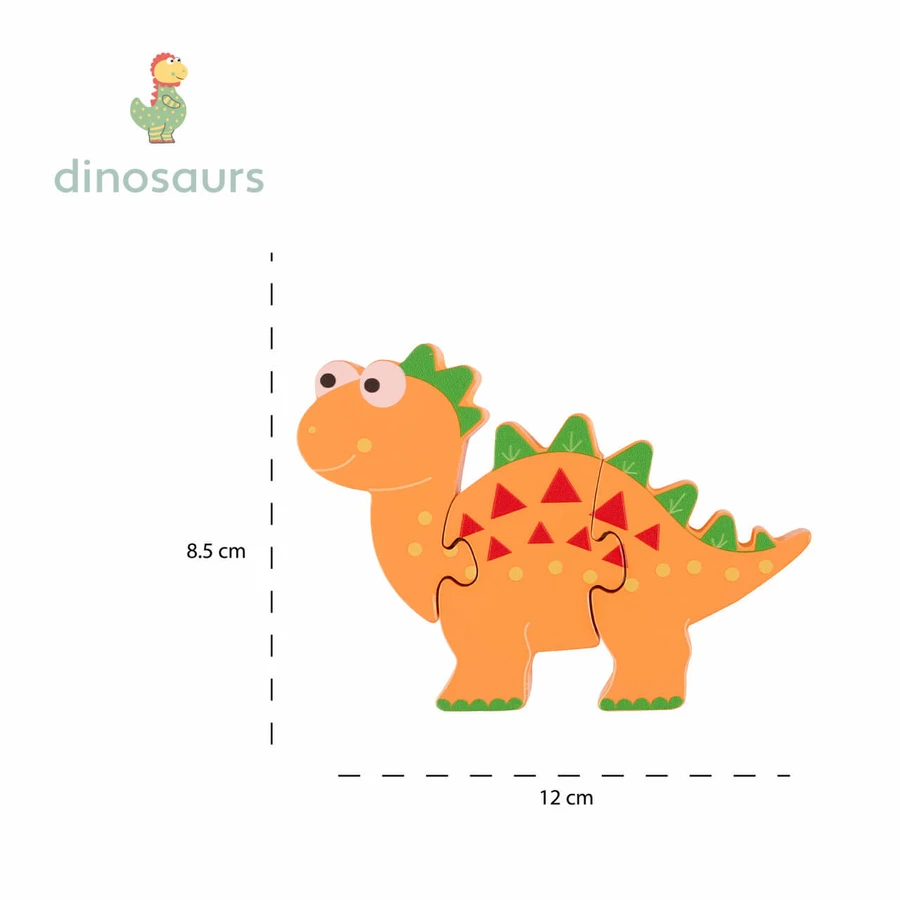 Houten dinosaurus puzzel - Diplodocus, Orange Tree Toys