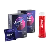 Pakket Prezervative Intense, 2x16 stuks + Aardbeien Glijmiddel, 50 ml, Durex