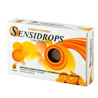 Sensidrops o smaku pomarańczy, echinacei i witaminy C, 36 kropli, Dr.Quinn Line