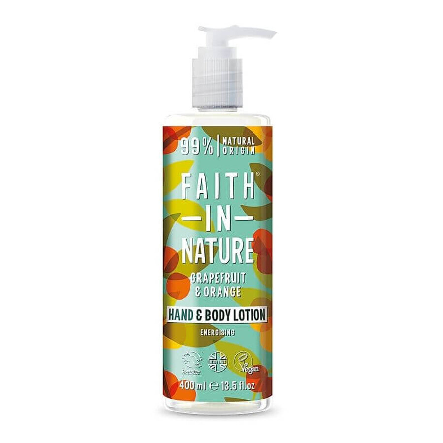 Lotion végétalienne au pamplemousse et à l'orange x 400ml, Faith in Nature