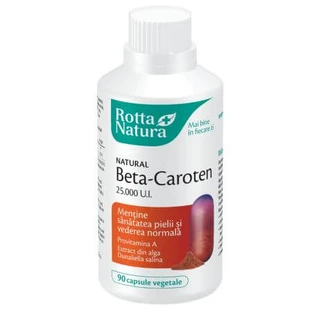 Beta-Carotin, 25000 IU, 90 vegetarische Kapseln, Rotta Natura