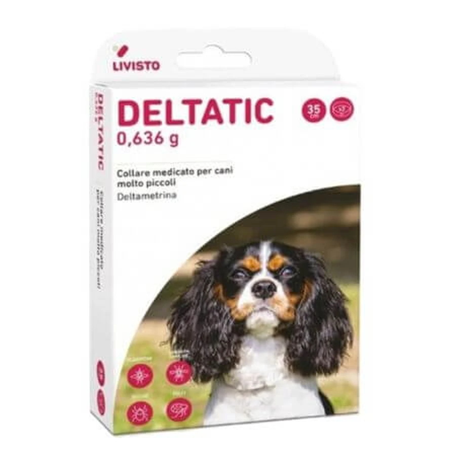 Antiparasitäres Halsband für sehr kleine Hunde Deltatic, 35 cm, 1 Stück, Livisto
