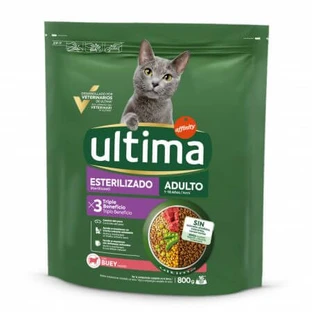 Rindfleisch-Trockenfutter für sterilisierte Katzen, 800 g, Ultima