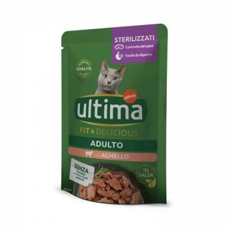 Natvoer met lam voor gesteriliseerde katten, 85 g, Ultima