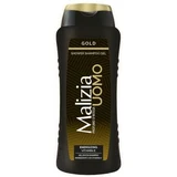 Gel de ducha y champú Energizing Gold para hombre, 250 ml, Malizia