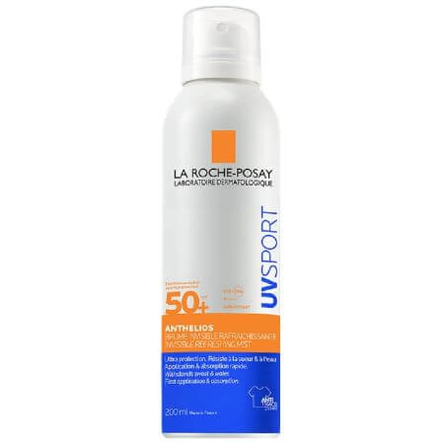 Anthelios UVSport Invisible SPF 50+ Anthelios UVSport Invisible Protección Solar Spray Corporal, 200 ml, La Roche-Posay