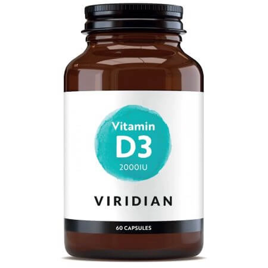 Vitamine D3 2000 IE, 60 capsules, Viridian