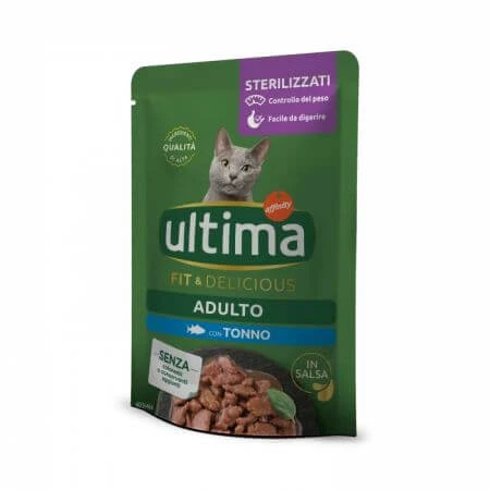 Nat kattenvoer met tonijn voor gesteriliseerde katten, 85 g, Ultima
