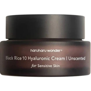 Crème hydratante pour peaux sensibles sans parfum Riz noir 10 Hyaluronique, 50 ml, Haruharu Wonder