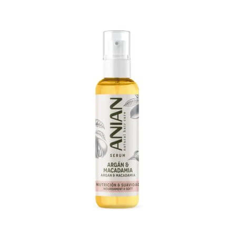Sérum capilar con aceite de argán y macadamia, 100 ml, Anian