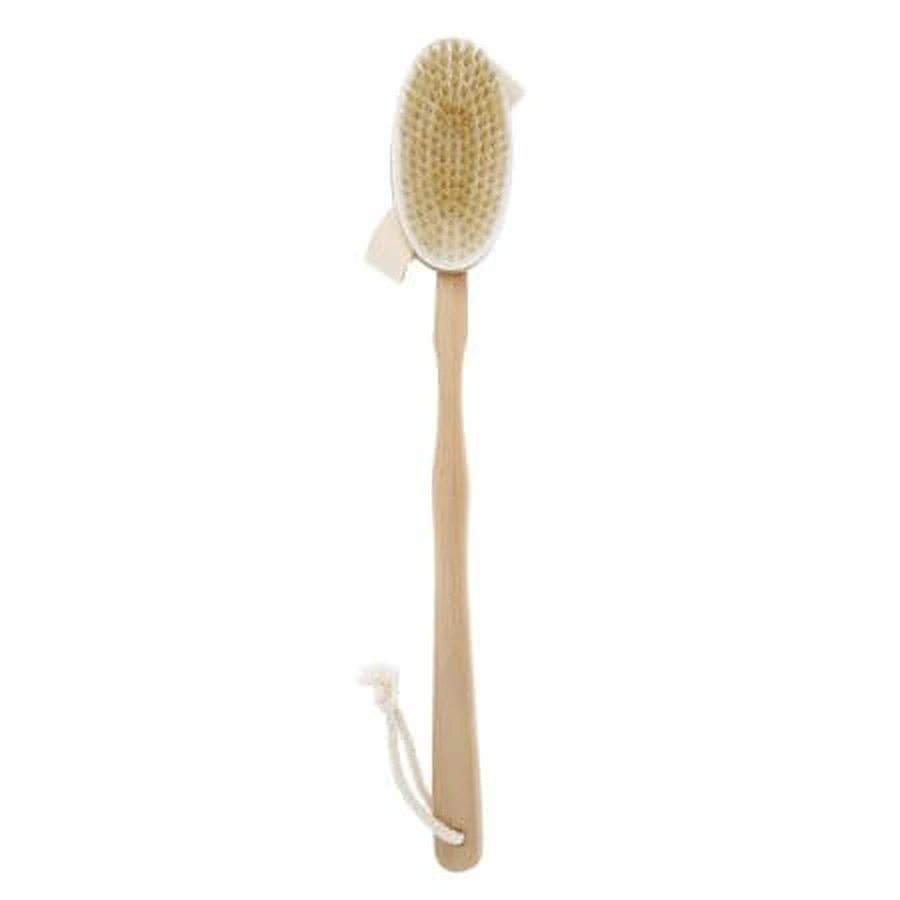 Houten badborstel met afneembaar handvat, 1 stuk, Parsa
