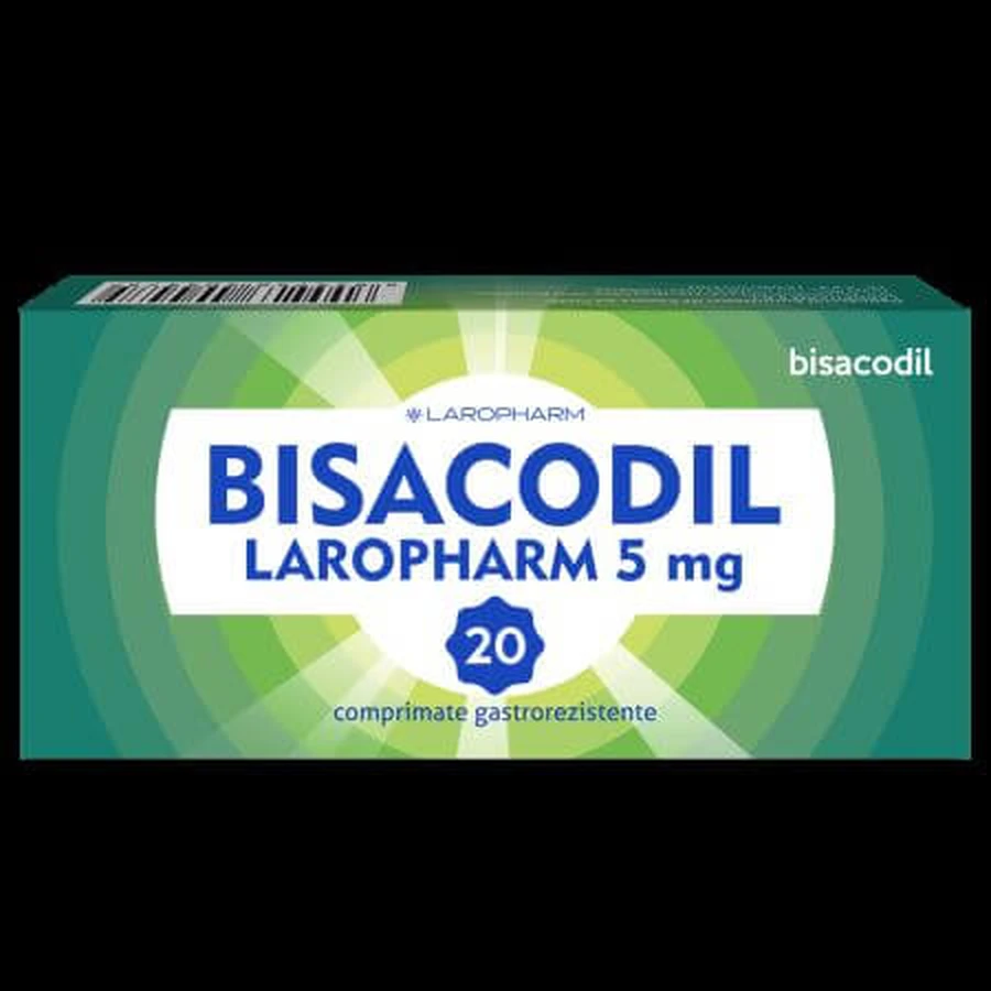 Bisacodyl Laropharm, 5 mg, 20 maagsapresistente tabletten, Laropharm
