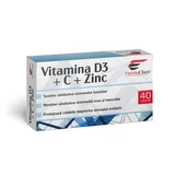 Vitamine D3 +C+ZN, 40 capsules, FarmaClass