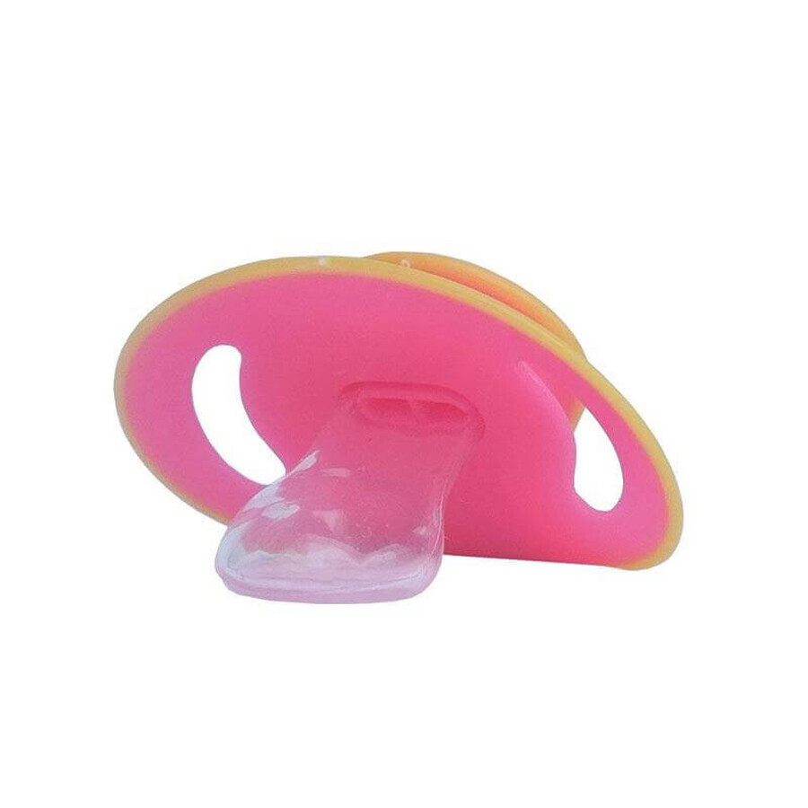 Primii Pasi R0330I - Roze Silicone Ortho Ronde Contour Fopspeen 6 L+