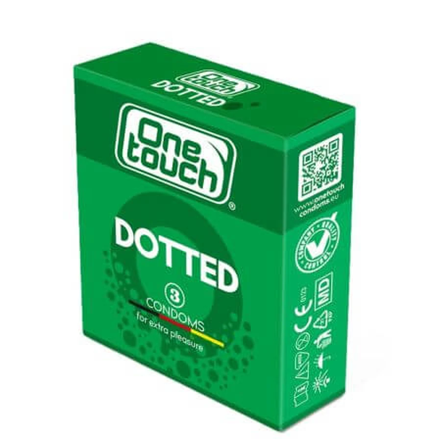 Prezervative Dotted N3, 3 pieces, One Touch