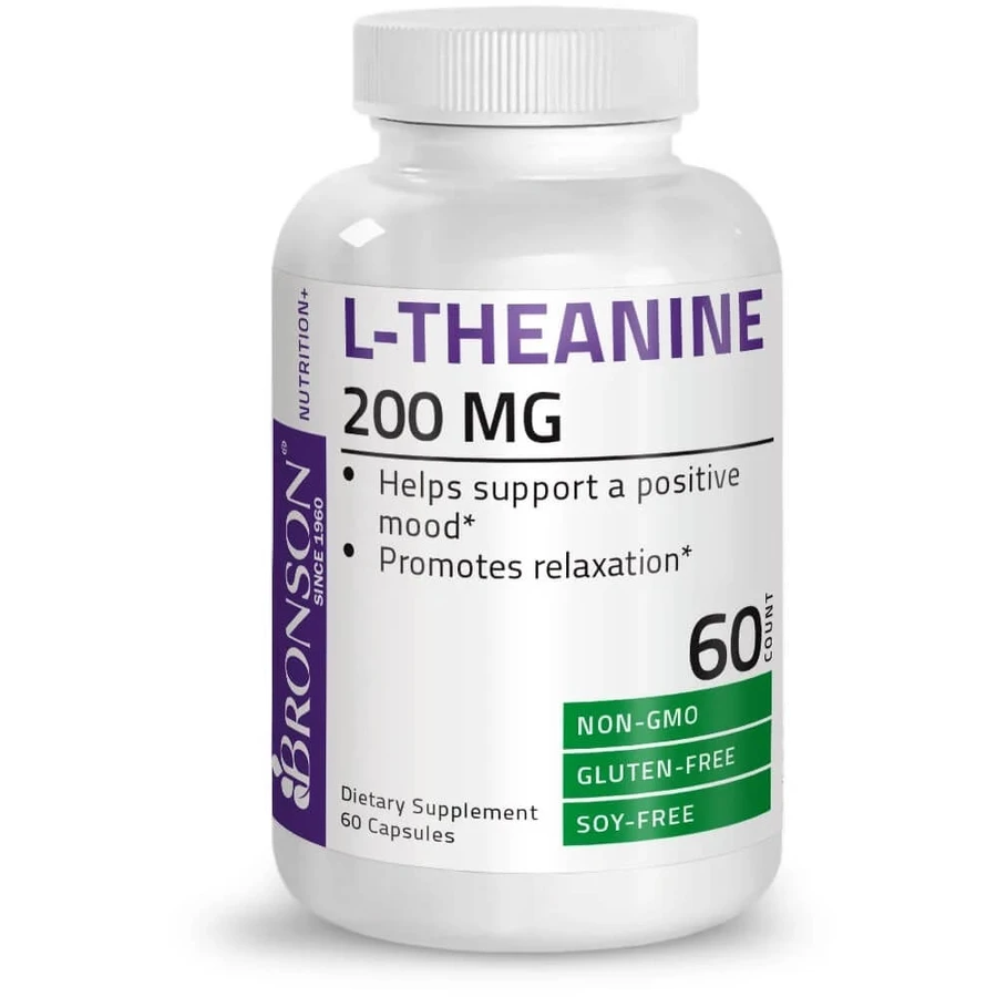 L-Teanina, 200 mg, 60 capsule, Bronson Laboratories