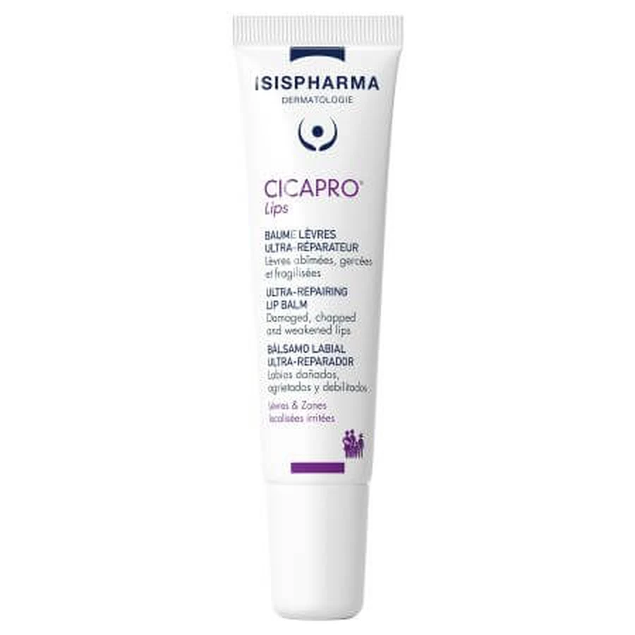 Intensief herstellende lippenbalsem Cicapro, 15 ml, Isispharma