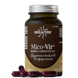 Extrakt aus Reishi-Pilzen und Cordyceps Mico Vir, 70 Kapseln, Hifas da Terra