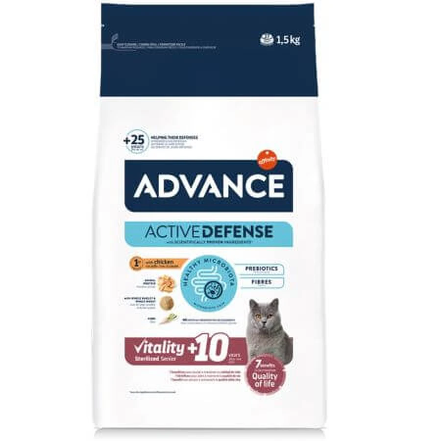 Dry food for neutered cats 10+ Active Defense, 1.5 kg, Advance Veterinary Diets