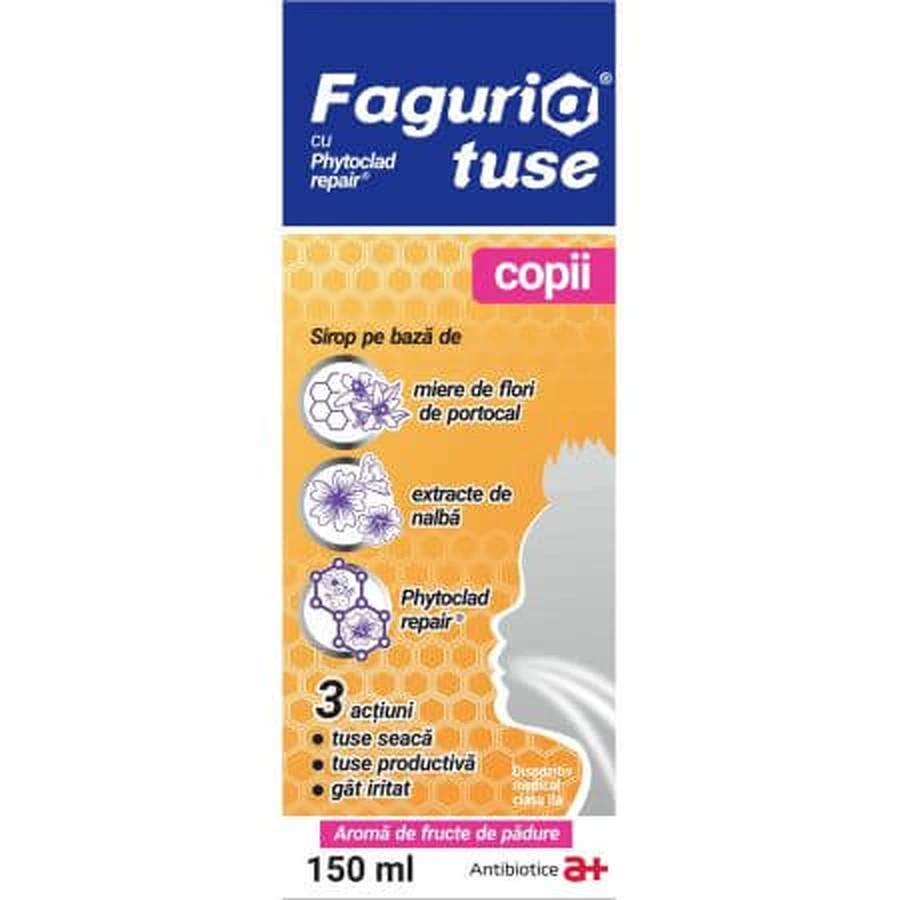 Hoestsiroop voor kinderen Faguria, 150 ml, Antibiotica SA