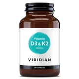 Vitamin D3 und K2, 90 Kapseln, Viridian