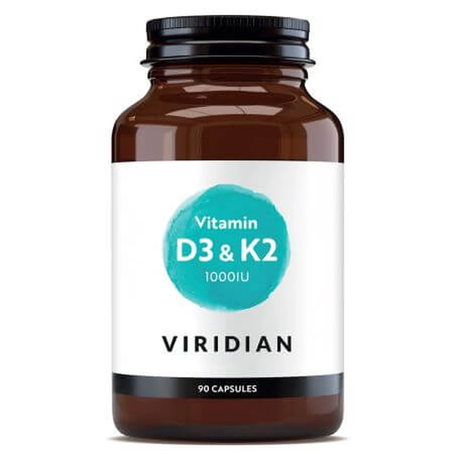 Vitamine D3 en K2, 90 capsules, Viridian